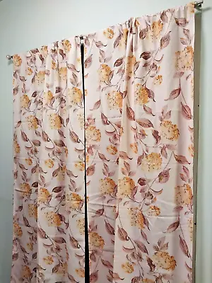 Laura Ashley Hydrangea Rod Pocket Drapes 72  W X 84 L Polyester • $79.99