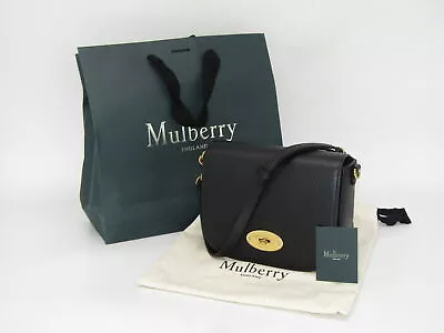 Mulberry Small Darley Grain Leather Crossbody Satchel Black RL4957/205A100 • $499.99