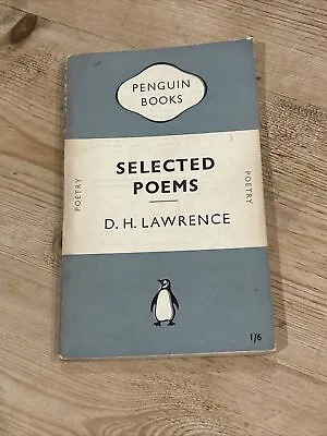 SELECTED POEMS D H Lawrence - Penguin Paperback 1950 No D11 • $6.10