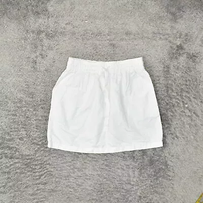 J. Crew Women's Size 2 Straight & Pencil Skirt  White Cotton Blend • $13.60