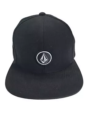 Volcom Men's Twill Hat Adjustable Snapback Hat Black Patch One Size • $6.95