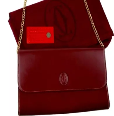 Cartier Vintage Leather Clutch Bag • $250