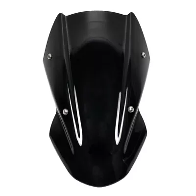 Motorcycle Windscreen Extension Air Deflector For Kawasaki Z650 Z-650 Black • £30.94