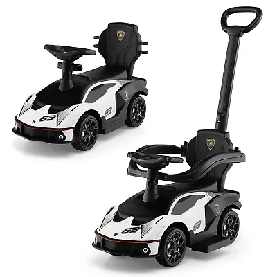 3 In 1 Kids Ride On Push Car Licensed Lamborghini Push Along Car Baby Stroller • £59.95