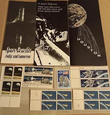 NASA Space Program Collectibles / Saturn V / Postage Stamps / Lot Of 9 • $7