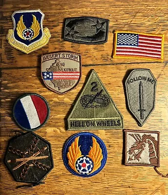 Vintage Lot Of 10 Assorted United States Military Patches. A6 • $22.50