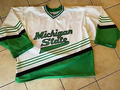 Vintage Michigan State Spartans Aaron Sportswear 80s 90s Hockey Jersey Men's 2XL • $89.99