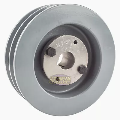 Cast Iron 5.5  Dual Groove Belt B Section 5L Pulley With 7/8  Sheave Bushing • $59.95