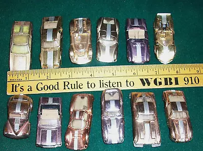 Lot Of 12 Vintage Aurora Cigar Box Chromes Diecast Toy Cars • $49.50