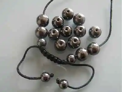 £1.99 • Buy Various Sizes Hematite Beads Used To Make Shamballa Style Bracelet 