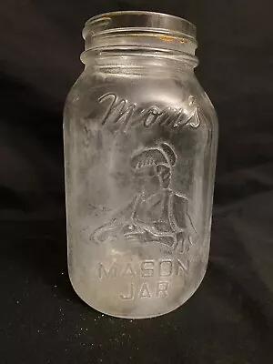 Vintage Clear Mom's Mason Jar Square Glass Canning Jar - Used • $12.56