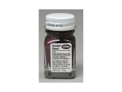 TESTORS PAINT PURPLE METALFLAKE ENAMEL 1/4oz JAR Plastic Model Car Train TES1531 • $6.94