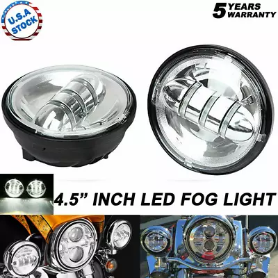 4.5  LED Passing Lights 4-1/2 Driving Fog Spot Lights For Harley Road King FLHR • $38.15