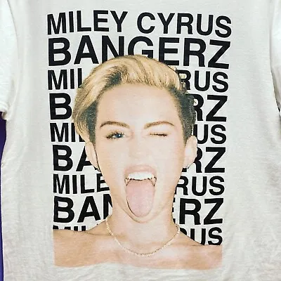 80s Miley Cyrus Bangerz 2014 Tour T-Shirt Cotton Men All Size Shirt 1N3652 • $17.99