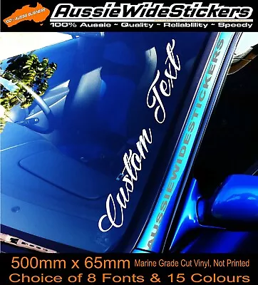 500mm CAR 4x4 Windscreen STICKER DECAL CUSTOM Vinyl Film Name Lettering Graphics • $14.90