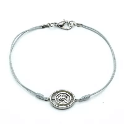 Saint St Michael Guardian Angel Rotate Medal Gray Cord Bracelet And Holy Card • $9.99