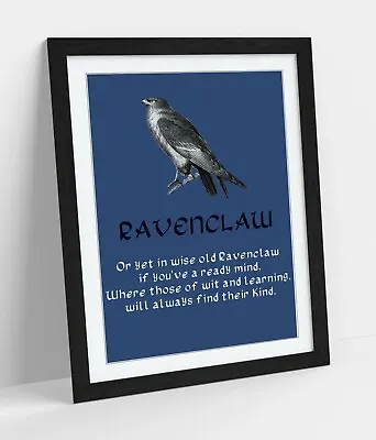 £14.99 • Buy Harry Potter Ravenclaw Quote Slogan Hogwarts -framed Wall Art Picture Print