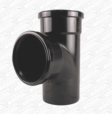 £12.15 • Buy UPVC Soil Pipe 110mm Tee Branch - Black Double Socket Compact Soil Tee