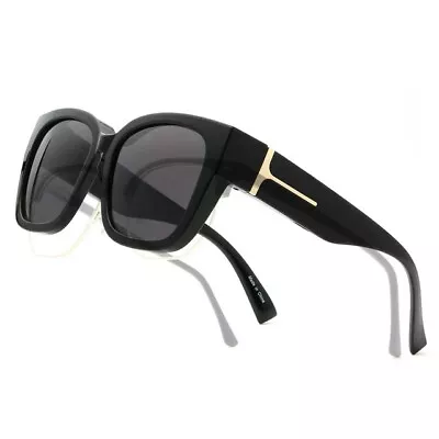 Blue Cut Fit Over Polarized Sunglasses For Women Stylish Solar Shield - Black • $9.99
