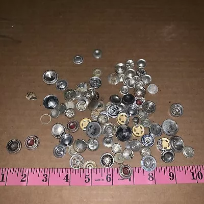 Vintage Plastic Model Car Chrome Rims  Wheels Hubcaps + Other Junkyard Lot#W9 • $14.99