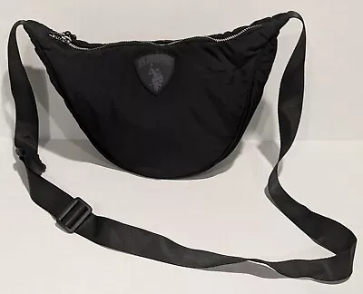 U.S. Polo Assn. Crescent Banana Black Nylon Crossbody Bag • $15