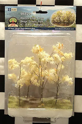 Jtt Scenery 95627 Woods Edge Trees - Beige Green 4  - 5 1/2   O-scale  5/pk • $8.75