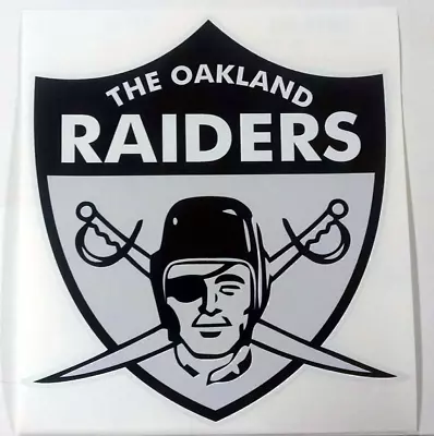 Vintage NFL Oakland Raiders 1963 Large Football Logo Sticker Decal 11.25 X12.37  • $25