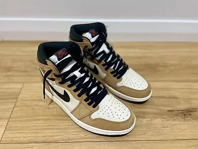 NIKE AIR JORDAN 1 RETRO HIGH OG Golden Harvest/Black Men’s Sneaker • $82