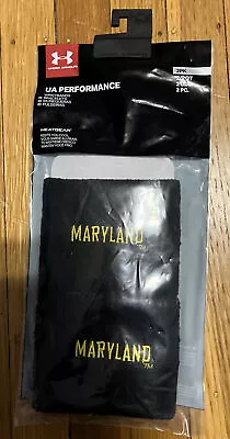 Maryland Terps UNDER ARMOUR Wristbands Sweatbands NEW/NWT • $9.99