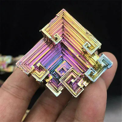 1X Rainbow Titanium Bismuth Specimen Mineral Gemstone Crystal Quartz Home Decor • £5.78