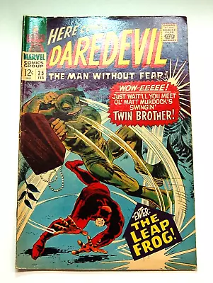 Daredevil The Man Without Fear #25 Feb. 1967 Comic Book Marvel 12¢ Cover Price • $24.99