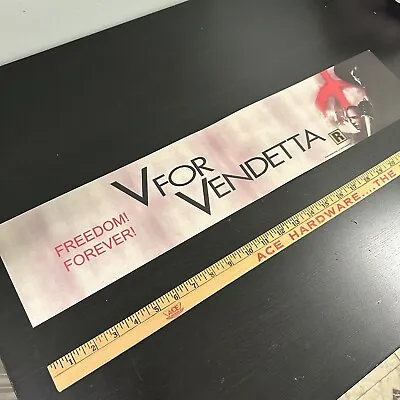 $59.99 • Buy V FOR VENDETTA (2005) Movie Theater Mylar Poster DS OG 5x25 Natalie Portman