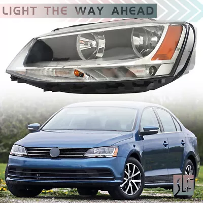 For 2011-2018 Volkswagen Jetta Headlight Halogen Black Factory Driver Left Side • $55.20