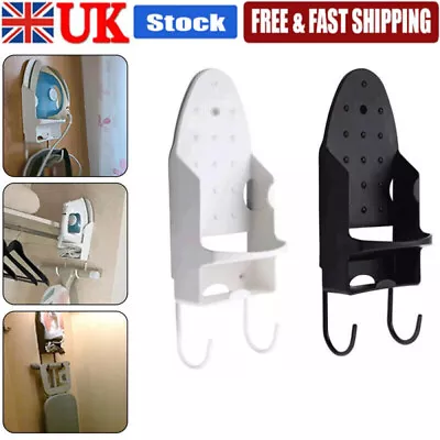 Wall Mounted Iron Holder Ironing Board Cupboard Door Bracket Hanger Tidy Storage • £8.99