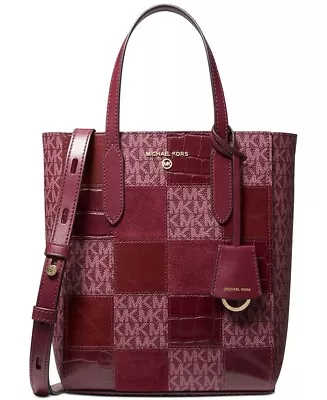 Michael Kors Sinclair Signature MK Dark Berry Small Tote Shoulder Bag • $143.98