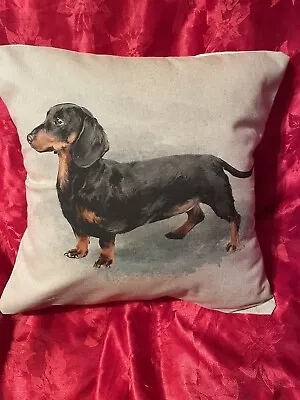 Handmade Dachshund Cushion Cover With Insert  • £7