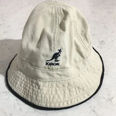 Kangol Cordura Plus Casual Bucket Hat Cap Boys Large Beige Canvas • $8.70