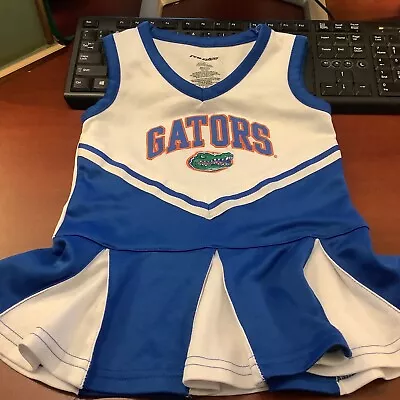 “GATORS” Cheerleading Dress~Size 2T/Toddler~Blue/White/Orange/Green~Pro Edge~ • $14.99