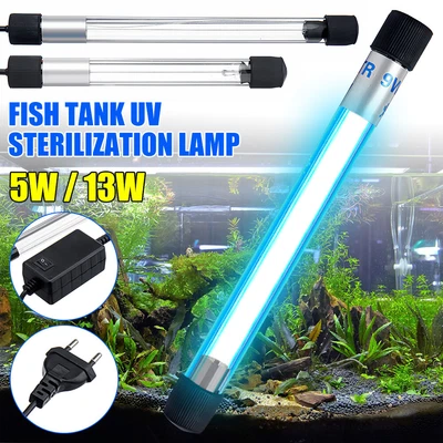 Aquarium Submersible UV Light Sterilizer Pond Fish Tank Germicidal Clean Lamp • £12.59
