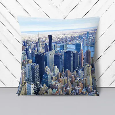 Plump Cushion New York City Skyline USA (21) Scatter Throw Pillow Cover Filled • £18.95