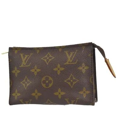 LOUIS VUITTON Poche Toilette 15 Clutch Pouch Bag Monogram Leather M47546 66SG182 • $142.40