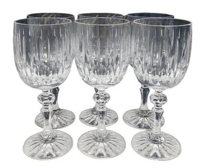 £9.99 • Buy Vintage Cristal Glass Set Of 6 Crystal Wine/Champagne Glasses Boxed #210