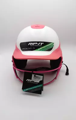 Rip-It Vision Pro Fit Softball Helmet Medium-Large 6 1/ 2 - 7 3/8 - Pink & White • $53