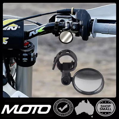 Dirt Bike Mirror Motorbike Fold Able / Small / Rec Rego Enduro Swivels 360 Moto • $10.99