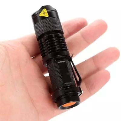 Mini 6000lm Q5 Led Zoomable Torch Plus 2 Free Re-chargeable Aa Batteries • $14.95