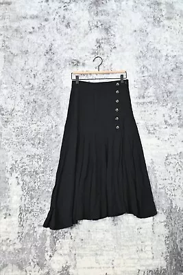 $15.99 • Buy Zara Black Button Detail Midi Skirt Size XS