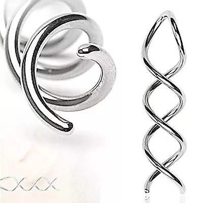 Pair Of Surgical Steel Spiral Swirl Helix Twist Tapers • $6.99