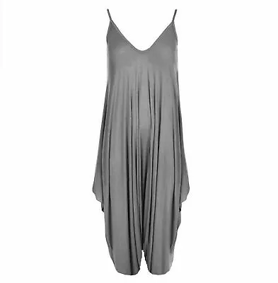 £10.49 • Buy Women Ladies Cami Lagenlook Romper Drape Baggy Harem Playsuit Jumpsuit Dress 