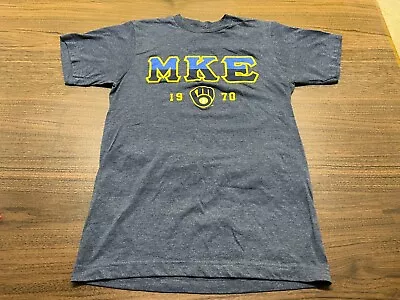 Milwaukee Brewers Men’s Blue MLB Baseball SGA T-Shirt - Small • $11.99