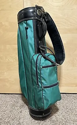 Mizuno Vintage Golf Single Strap Carry Cart 3-Way Nylon Bag Green & Black NICE • $80